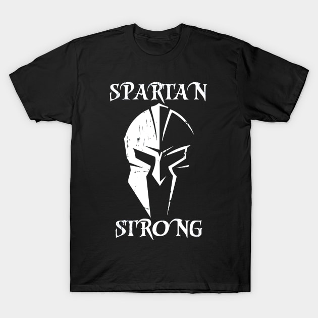 Spartan Strong Helmet T-Shirt by Motivation sayings 